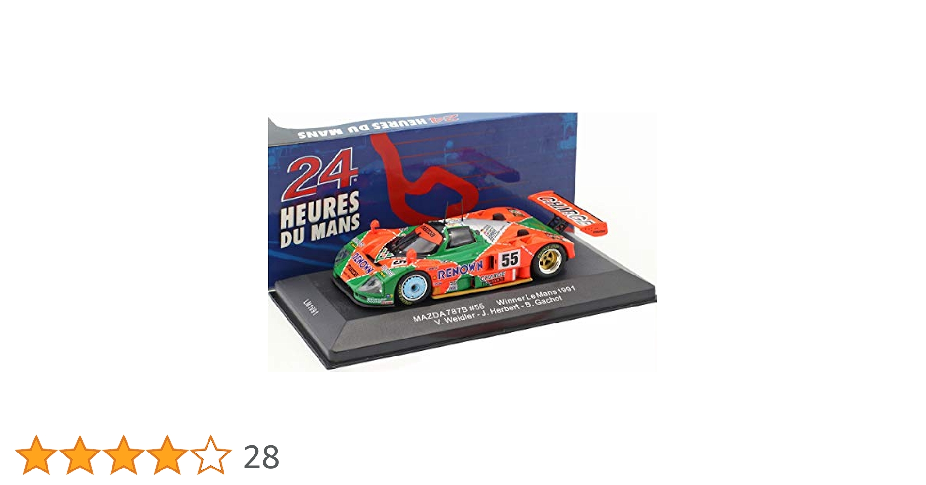 Spark 1/43 MAZDA 787B 1991 ル・マン 優勝 新品 Mazda 787B winner 24h Le Mans 1991 - 1:43 Spark Hachette